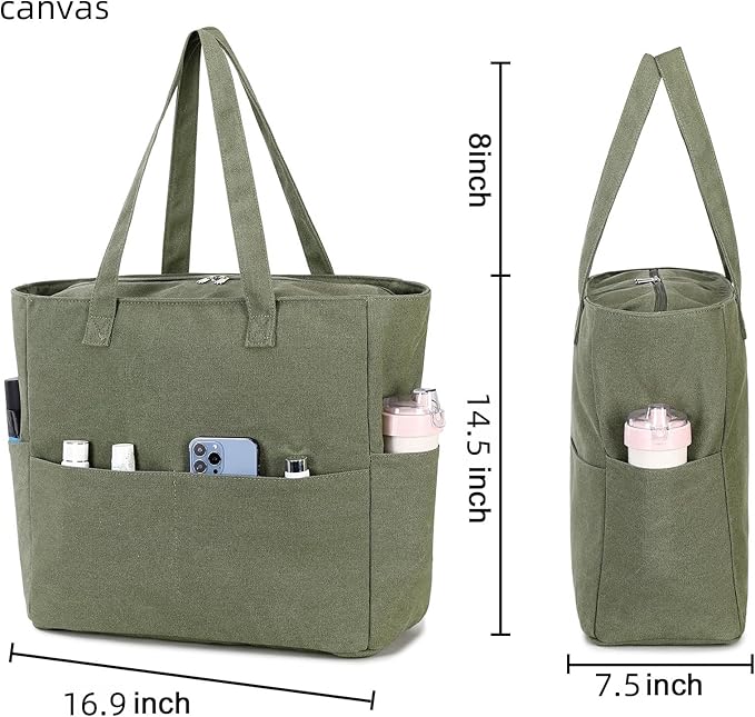 LEDAOU Large Beach Tote Bag Women Waterproof Sandproof Zipper Beach Tote Bag for Pool Gym Grocery Travel with Wet Pocket