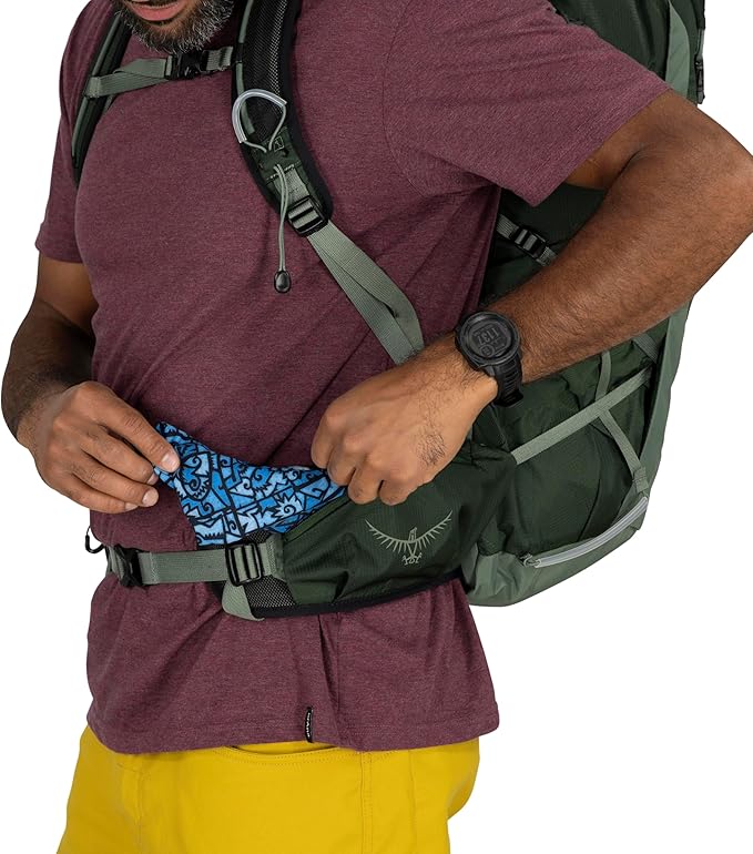 Osprey Talon 33L Men's Lightweight Hiking Backpack with Hipbelt, Black/Coal Grey