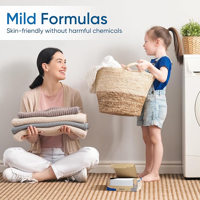 Fragrance Free Laundry Detergent Sheets Travel Eco-friendly 300 Loads Fisroa Clothes Washing Detergent Sheets Plastic-Free Washer Strips, Unscented Liquidless Laundry Strips Tablet