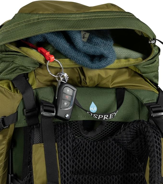 Osprey Atmos AG LT 50L Men's Backpacking Backpack, Scenic Valley/Green Peppercorn, S/M