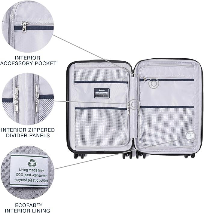 Travelpro Maxlite Air V2 Hardside Expandable Checked Luggage, 8 Spinner Wheels, Lightweight Hard Shell Suitcase, TSA lock, Slate Green, Checked Medium 25-Inch