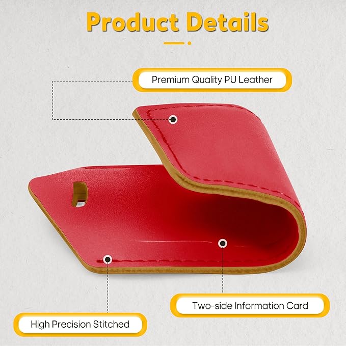 Travelambo Luggage Tags for Suitcases Faux Leather Privacy Protection 30 Pack Bag Tags Travel Accessories Essential, Deep Red