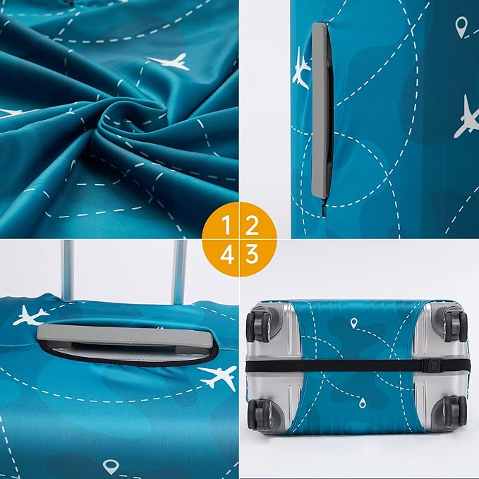 Travelkin Luggage Cover Washable Suitcase Cover Suitcase Protector Anti-scratch Suitcase cover Fits 18-32 Inch Luggage