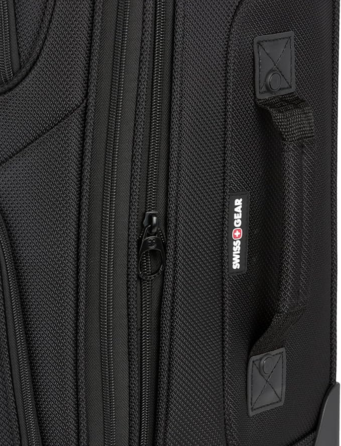 SwissGear Sion Softside Expandable Luggage, Black, 3-Piece Set (21/25/29)