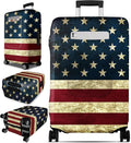 Slohif Luggage Cover for Suitcase Tsa Approved Protector - Luggage Sleeve Large Suit Case Cover Travel Stretch Baggage Case Protective Washable Fit 21-23 Inch Flag S