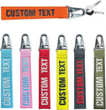 mvcen Personalized Embroidery Keychain, Custom Name Tag Personalized Text Keychain Custom Luggage Tags Key Fob Ring Accessories for Crate, Backpacks, Car, Keyring, Gift
