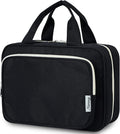 Travel Toiletry Bag for Women Large Hanging Makeup Bag Organizer Toiletries Bag for Full Size Essentials Accessories Cosmetics (Black (Large))