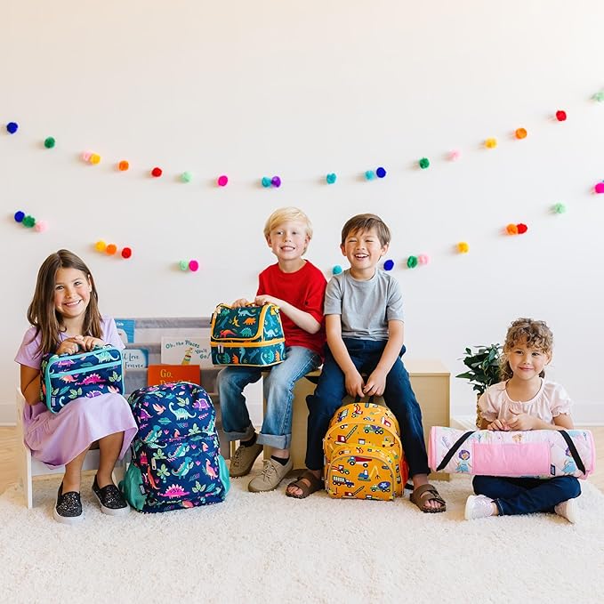 Wildkin Kids Insulated Lunch Box – Durable and Reusable for School & Travel - Lilac