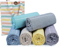 HILLFAIR Cotton Turkish Beach Towels- Lightweight Sand Free Peshtemal Hammam Towels for Bath Swim Yoga Spa- XXL Oversized Beach Towel (39 x 72 inch - 6 Pack Multicolor)