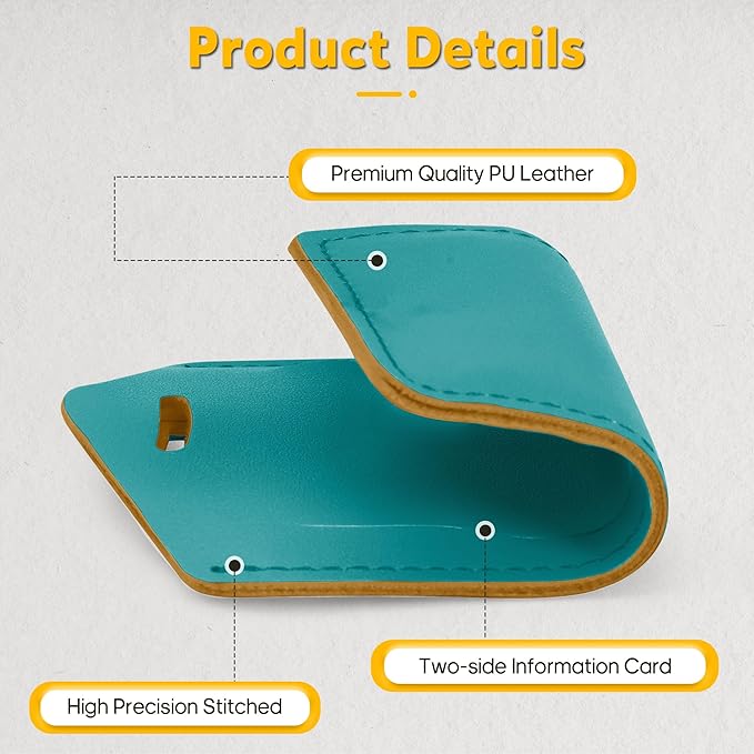 Travelambo Luggage Tags for Suitcases PU Leather Travel Tags Bag Tags Privacy Protection Travel Essentials