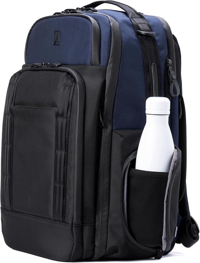 Travelpro Altitude Large Expandable Travel Laptop Backpack 30-36L, 16 Inch Laptop, Water Resistant, Work, Business, Men and Women, Aviator Navy