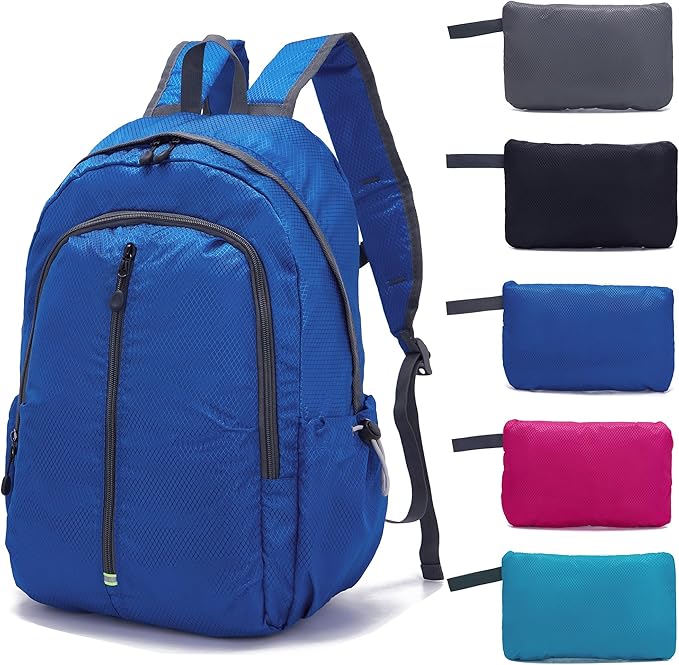 YZAOLL 25L Lightweight Packable Hiking Backpack Waterproof Hiking Daypack for Women Men Gym Backpack Travel Camping VacationDarkBlue