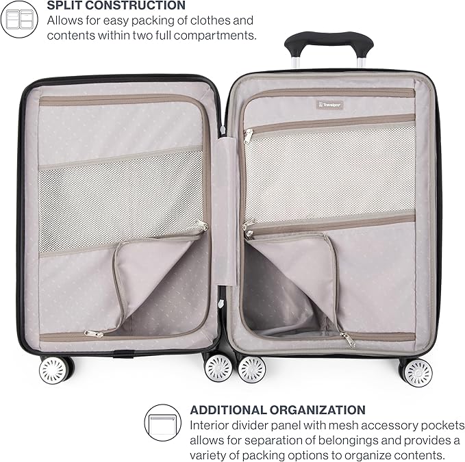 Travelpro Pathways 3 Hardside Expandable Luggage, 8 Spinner Wheels, Lightweight Hard Shell Suitcase, Checked Large 28 Inch, Kayak
