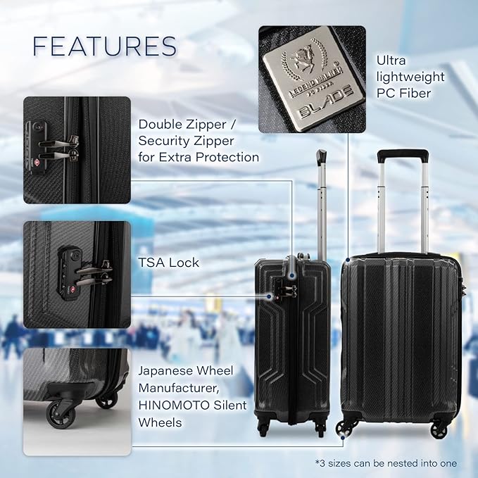 LEGEND WALKER BLADE-Ultralight PC Fiber Luggage 30-inch, White Carbon, 5604-70-WHCB