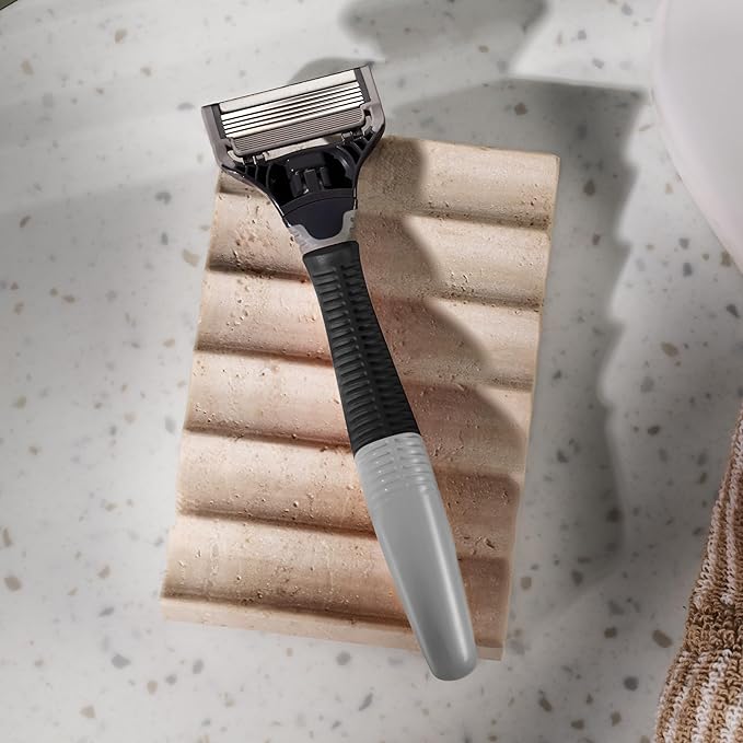 Harry's Shaving Kit for Men - Razor Handle and 3 Razor Blade Refill Cartridges - Charcoal