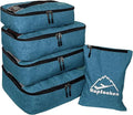 5 Set Packing Cubes for Travel Large Suitcase Luggage Organizer Bags Travel Accessories Vacation 4 Cubes 1 Laundry Pouch Bag