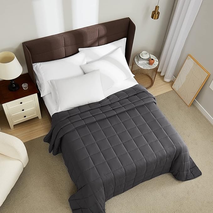 Weighted Blanket 25lbs 88"x104" Cooling Breathable Heavy Blanket Microfiber Material with Glass Beads for Adult All-Season Summer Fall Winter Soft Thick Comfort