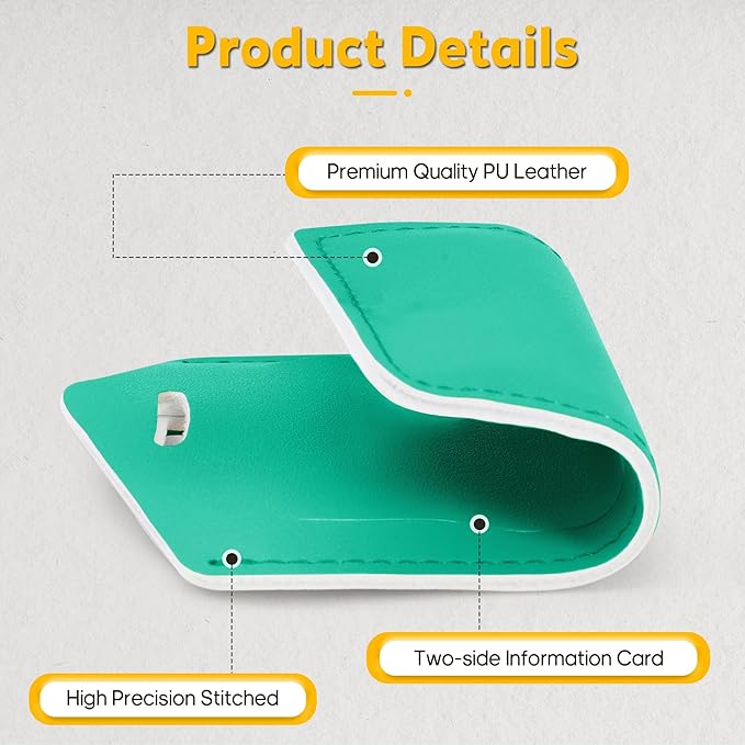 8 Pack Leather Luggage Travel Bag Tags by Travelambo