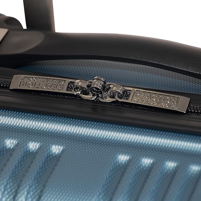 Kenneth Cole REACTION Out of Bounds Lightweight Hardshell 4-Wheel Spinner Luggage, Granite Blue, 24-Inch Checked