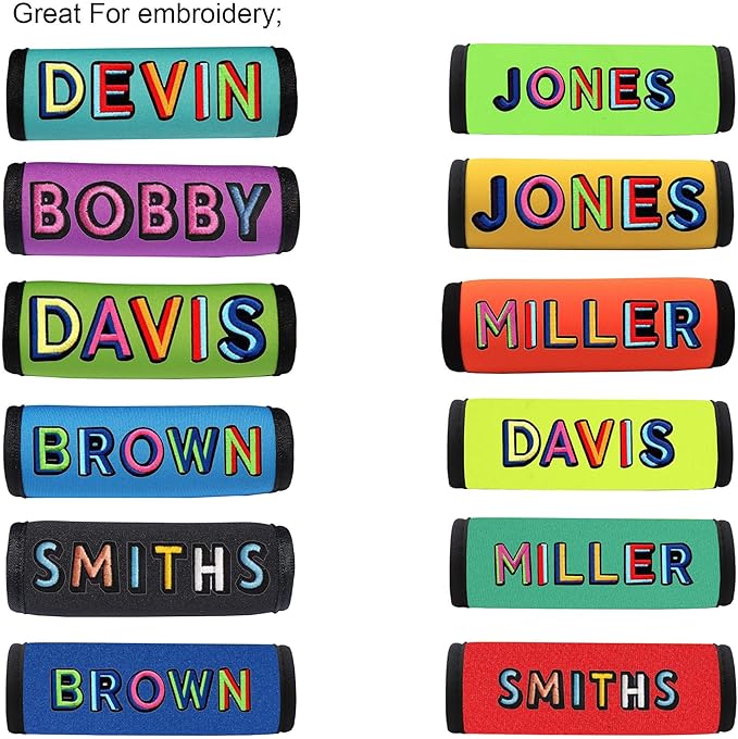 Travel Tags for Luggage-Suitcase Tags Identifiers Peronalized Luggage Tags Neoprene Luggage Handle Wrap Travel Essentials for Flying/Airplane/Airport