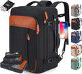 Travel Laptop Backpack,42L Carry on Luggage, Flight Approved Expandable Backpack,Business Anti Theft Weekender Bags for Women Men, Water Resistant Expandable Backpacks With 4 Packing Cubes
