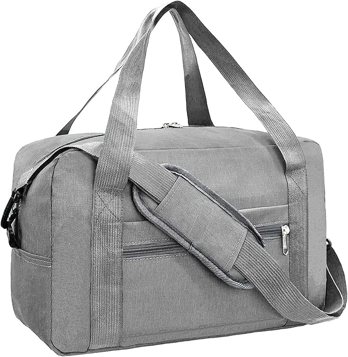 For Spirit Airlines Personal Item Bag 18x14x8 in Underseat Carry-on Luggage foldable Travel Duffle Bag for Airplanes(30L, Dark Grey)