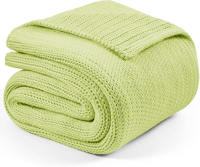 L'AGRATY Knitted Weighted Blanket - 60"x80" 20lbs Cooling Chunky Knit Heavy Blanket for Adults Braided Crochet Throw Thick Cable Yarn Knit Decorative No Beads Evenly Weighted Machine Washable