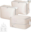 DIMJ 66L Comforter Storage Bag - 3 Pack Space-Saving Self-Compression Bags for Blankets, Duvets, Pillows, Bedding, and Down Jackets with Clear Window and Handle