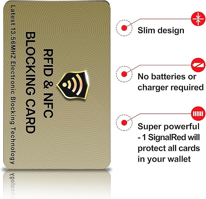 SaiTech RFID Protected Cards, Golden 10 Pack: Entire Wallet Purse Shield For Men & Women, NFC Contactless Bank Debit Credit Card Protector ID ATM Guard