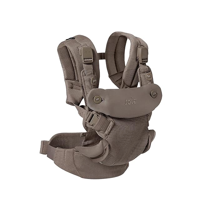 Joie Savvy Air 4-in-1 Mesh Baby Carrier – Breathable, Ergonomic Baby Carrier with 4 Carry Positions, Cooling Mesh Fabric, Padded Straps, and Lumbar Support (Bisque)