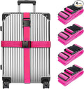 Luggage Straps for Suitcases TSA Approved, Travel Belt Suitcase Belt, Suitcase Straps TSA Approved, Luggage Belt Strap TSA Approved, Travel Straps for Luggage, Luggage Band Bag Straps, Pink