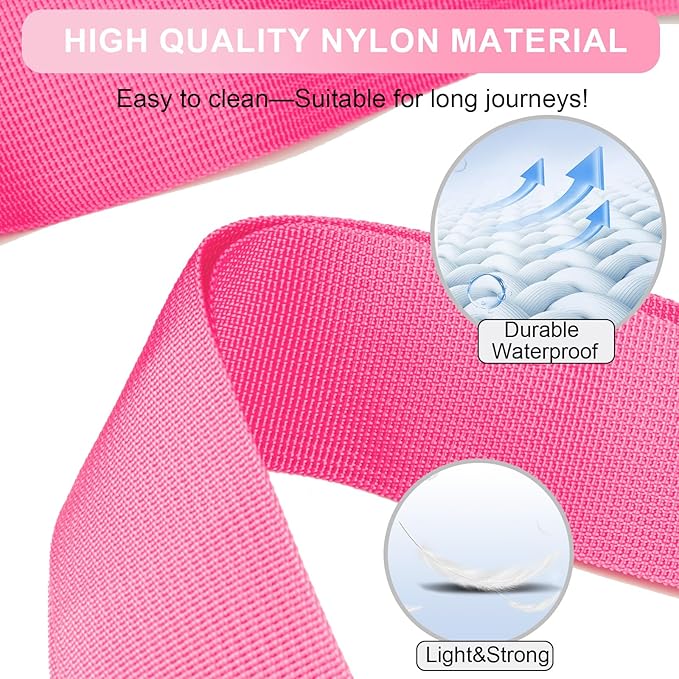 Luggage Straps for Suitcases TSA Approved, Travel Belt Suitcase Belt, Suitcase Straps TSA Approved, Luggage Belt Strap TSA Approved, Travel Straps for Luggage, 4Pcs Luggage Band, Bule & Pink