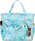 LEDAOU Beach Bag Waterproof Sandproof Women Tote Bag Pool Bag with Zipper for Gym Grocery Travel with Wet Pocket