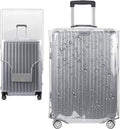 30 Inch Full Clear PVC Suitcase Cover Protectors for TSA Approved Travel Luggage Protector Covers Set Transparent Luggage Case Suitcase Suitable for 30"-31" Full Clear