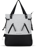 Sherpani Tempest, Anti Theft Convertible Backpack Tote, 14L Travel Backpack, Travel Gifts for Women, Handbags, RFID Protection, Metal Hardware, Fits 15” Laptop (No Sleeve) (Sterling)
