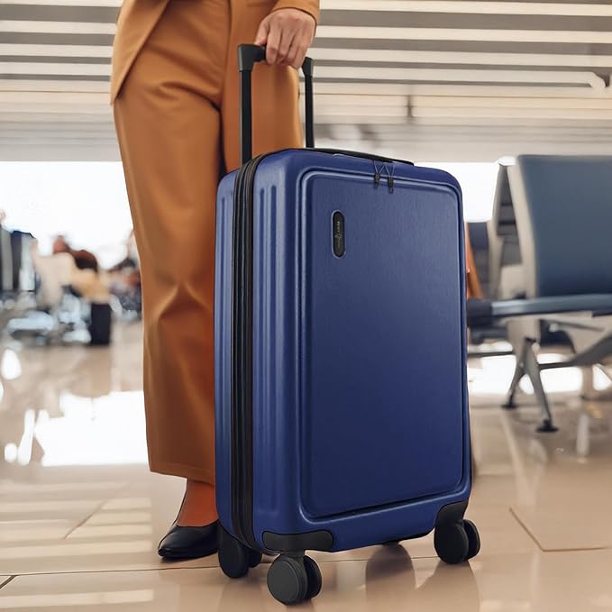 24 Inch Luggage with Spinner Wheels, Hard Shell Suitcase with TSA Locks for Luggage, Travel Large Suitcase, Expandable Hard Shell Suitcases, Navy
