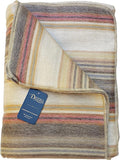 Alpaca Wool Throw Blanket | Super Soft, Lightweight, Breathable and Hypoallergenic | Non-Itchy or Scratchy (Beige Brown Varicolored, Queen (U.S. Standard))