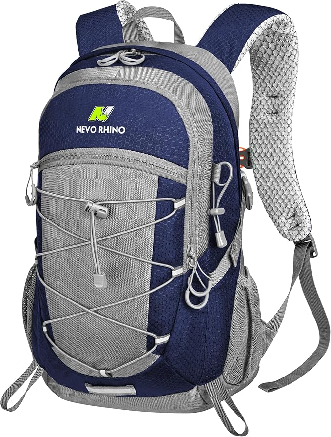 N NEVO RHINO Hiking Backpack 20L Water Resistant Outdoor Day Pack,Lightweight Travel Small Backpack for Men Women