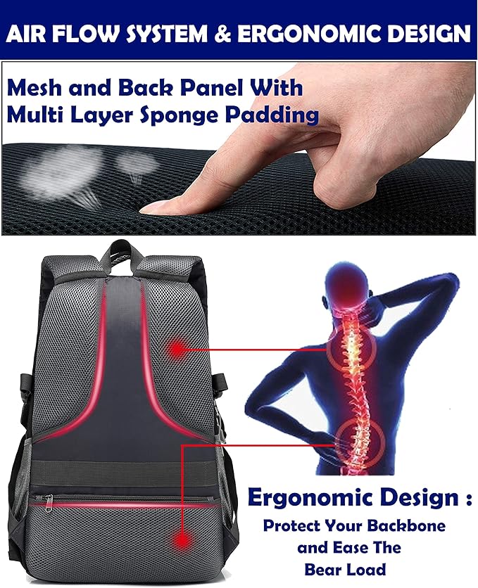 ProEtrade Backpack Bookbag for College Laptop Travel, Fit Laptop Up to 15.6 inch with USB Charging Port Multi Compartment Anti theft, Gift for Women Men (Red)