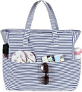 LEDAOU Large Beach Tote Bag Women Waterproof Sandproof Zipper Beach Tote Bag for Pool Gym Grocery Travel with Wet Pocket