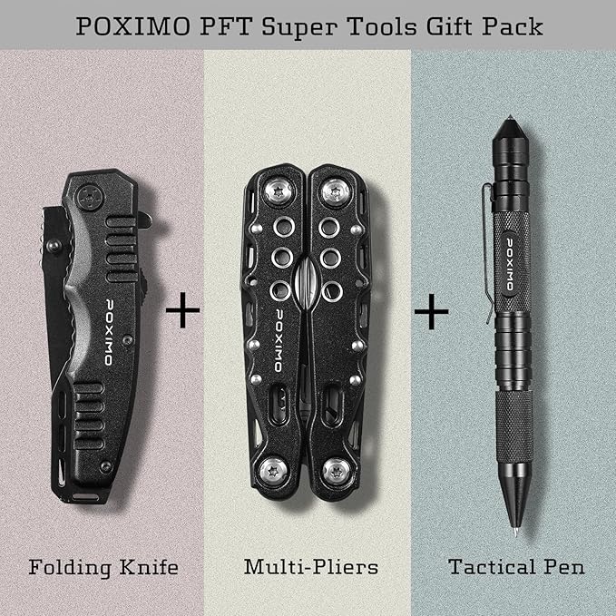 Gifts for Christmas, Multitools Set with Multi-Pliers, Pocket Knife, Tactical Pen 3-In-1, Christmas Gifts Stocking Stuffers for Men Women, EDC Multi-tools(Merry Christmas)