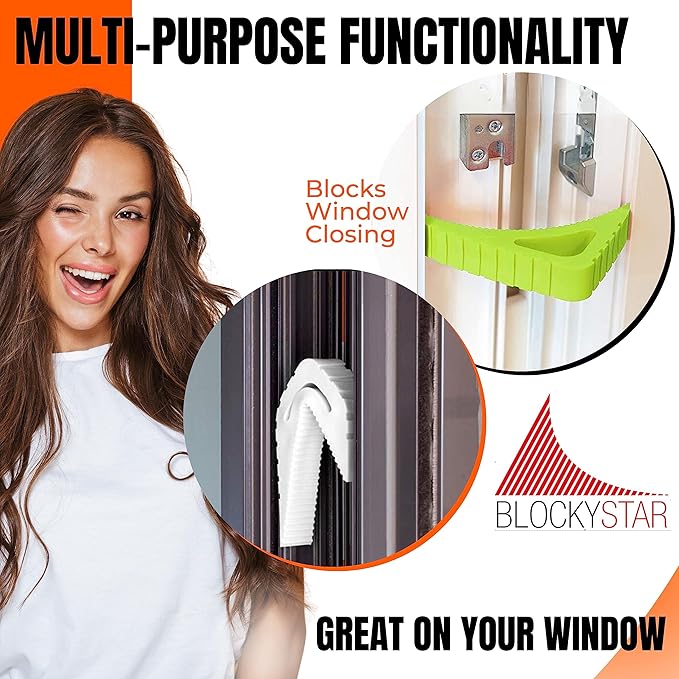 Door Stoppers & Window Stopper, Rubber Door Stop, Door Wedge Stopper for Any Floor Surface, Decorative Door Stoppers for Bottom of Door Security, Colorful Doorstop Large Door Stopper Wedge