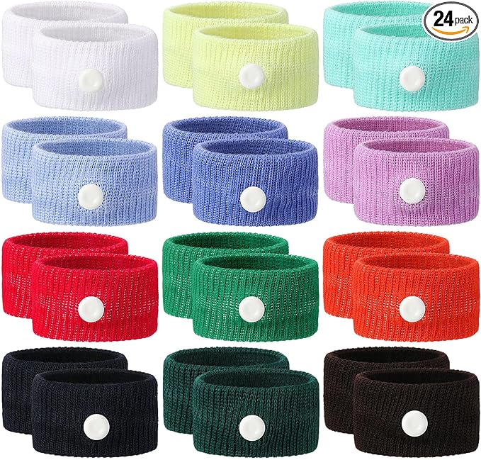 Zhanmai 12 Pairs Motion Sickness Bands for Kids Adults Nausea Wristbands Colorful Nausea Relief Bracelet for Car Sickness Pregnancy Ride Sea Flying Travel