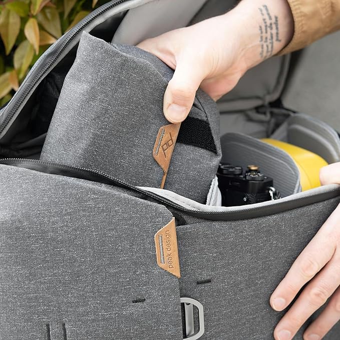 Peak Design Field Pouch V2, Charcoal, 2-in-1 Organizer and Sling Bag, Adjustable Shoulder Strap and Integrated Belt Loops, Weatherproof Nylon Canvas, Organizer Pouch or Carry Bag for Men and Women