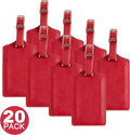 8 Pack Leather Luggage Travel Bag Tags by Travelambo