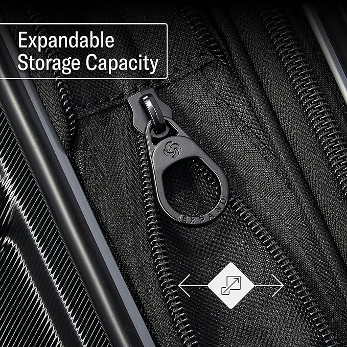 Samsonite Omni 2 28-Inch Large Checked Hardside Luggage with 360° Spinner Wheels - Scratch Resistant Hardshell - TSA Lock - Expandable Polycarbonate Shell for Lightweight Travel - Artic Silver