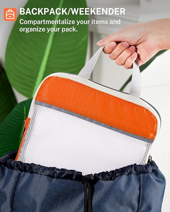 Compression Packing Cubes, Gonex Extensible Storage Mesh Bags Organizers
