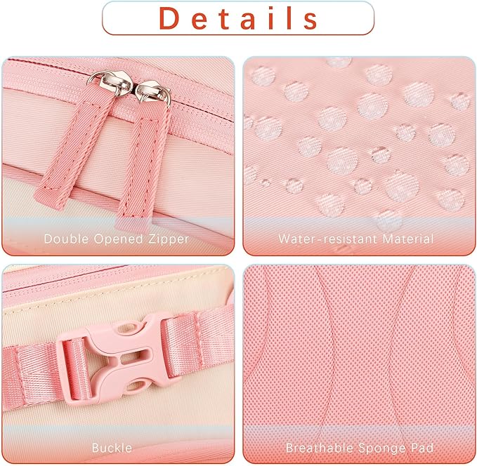Lightweight Cute Kids Backpack for School Kindergarten Elementary Backpacks for Gilrs ages 6-8-10 (Blush Cream Coral)