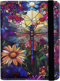 Passport Holder for Women and Men PU Leather Passport Cover for Travel (Dragonfly)