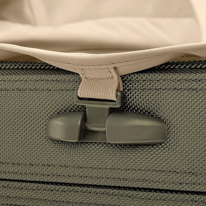 Briggs & Riley 26" Medium Expandable Spinner - Checked Luggage for Travel, Suitcases with Wheels, Softside Rolling Bag for Men & Women, Self-Repairing Zipper - Baseline Collection, Olive